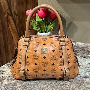 MCM EUC Visetos Buckle Dome Bag